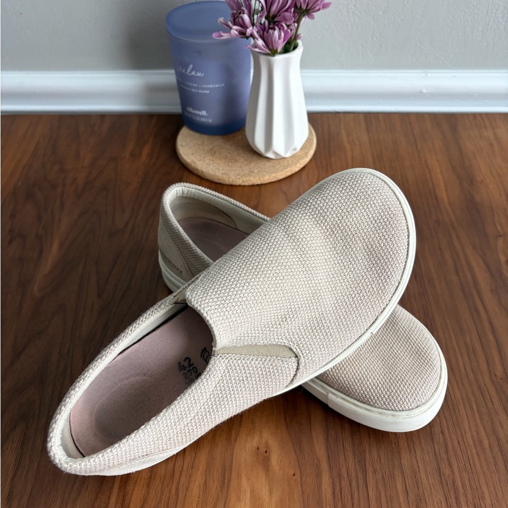Birkenstock Women's Beige Oswego Slip-On Sneakers